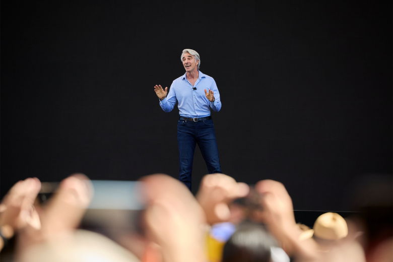 The features Federighi demoed on stage — Siri's own team had never seen them run.